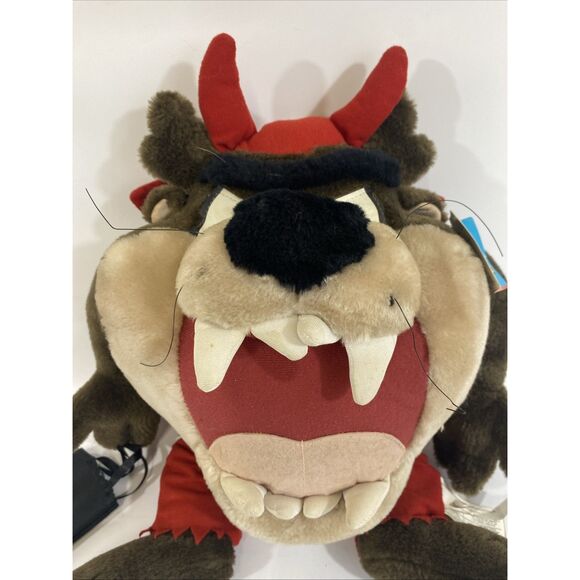 Vtg 1990s Looney Tunes 17” Tazmanian Devil Plush Halloween Trick Or Treat READ - Picture 2 of 8